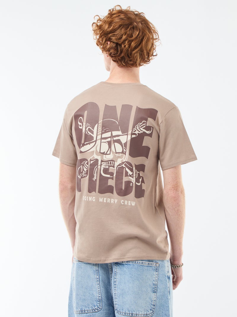 T-shirt 'Sun city' 'One piece' in cotone Beige - Kiabi