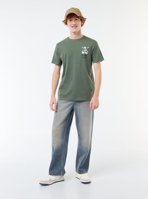 T-shirt 'Sun city' 'One piece' in cotone - Kiabi