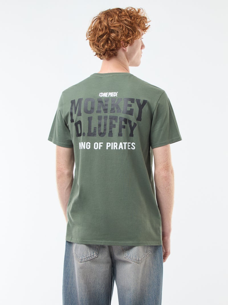 T-shirt 'Sun city' 'One piece' in cotone Verde - Kiabi