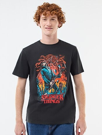 T-shirt 'Sun city' 'Stranger things' 'Netflix' in cotone