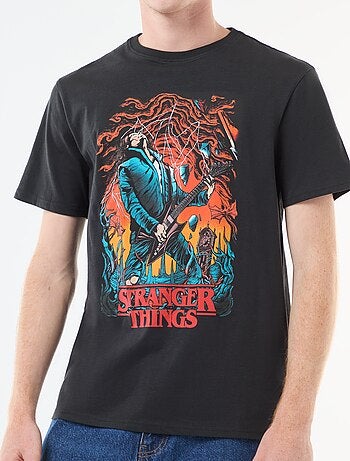 T-shirt 'Sun city' 'Stranger things' 'Netflix' in cotone