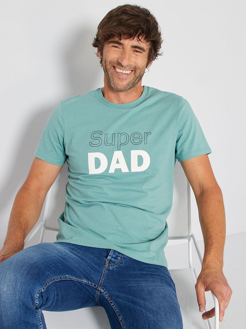 T-shirt  'Super Dad' VERDE - Kiabi