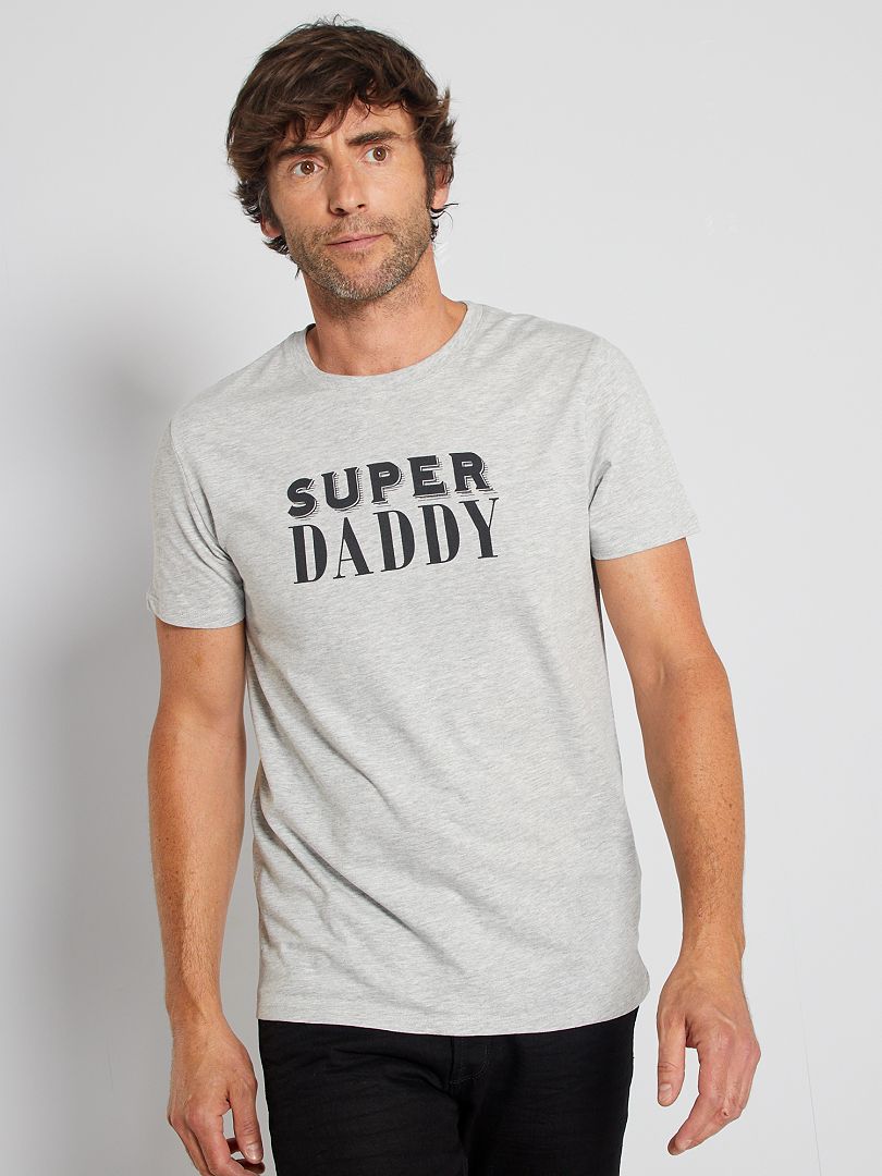 T-shirt  'Super Daddy' GRIGIO - Kiabi