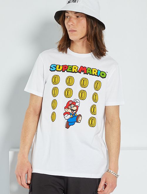 T-shirt 'Super Mario' - bianco - Kiabi - 13.00€