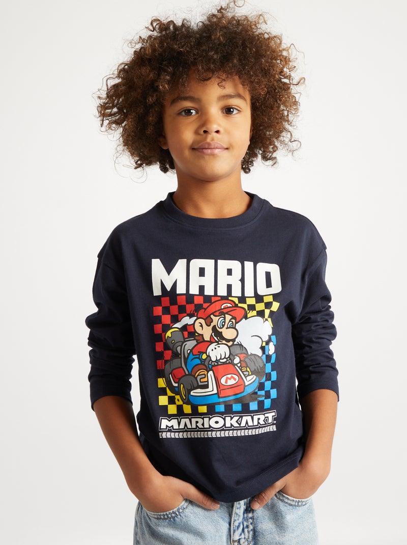 T-shirt 'Super Mario' 'Nintendo' blu - Kiabi