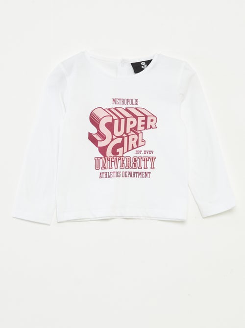 T-shirt 'Supergirl' 'DC Comics' a maniche lunghe - Kiabi