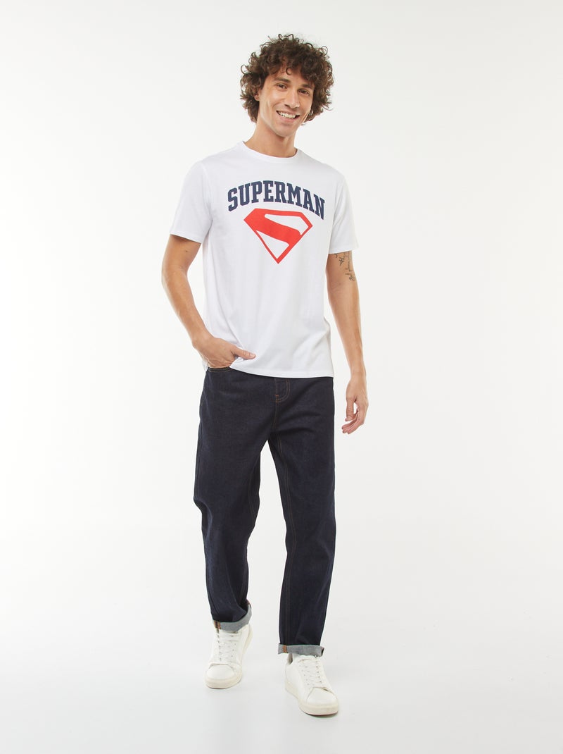 T-shirt 'Superman' 'DC Comics' a maniche corte bianco - Kiabi