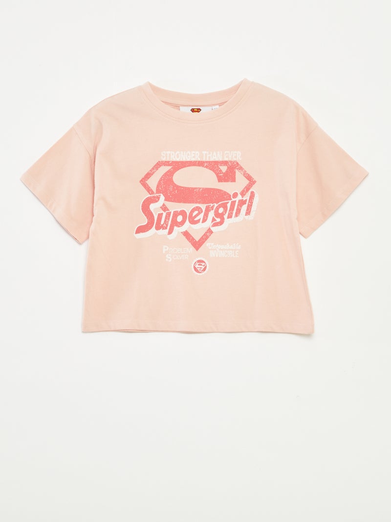 T-shirt 'Superman' 'DC Comics' a maniche corte con stampa davanti/dietro ROSA - Kiabi