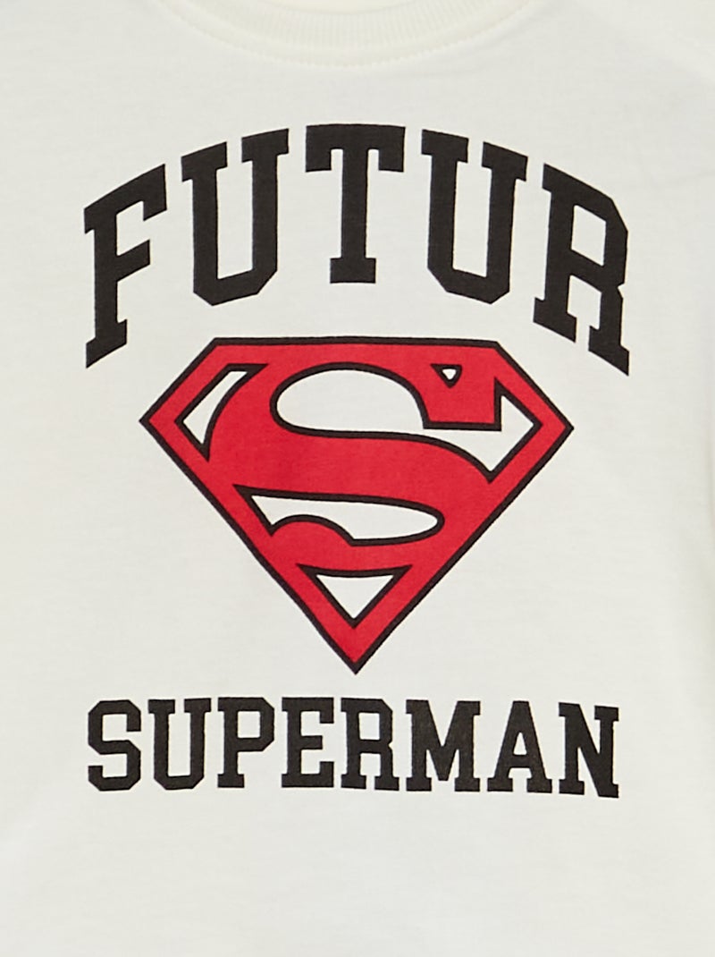 T-shirt 'Superman' 'DC Comics' maniche lunghe BIANCO - Kiabi