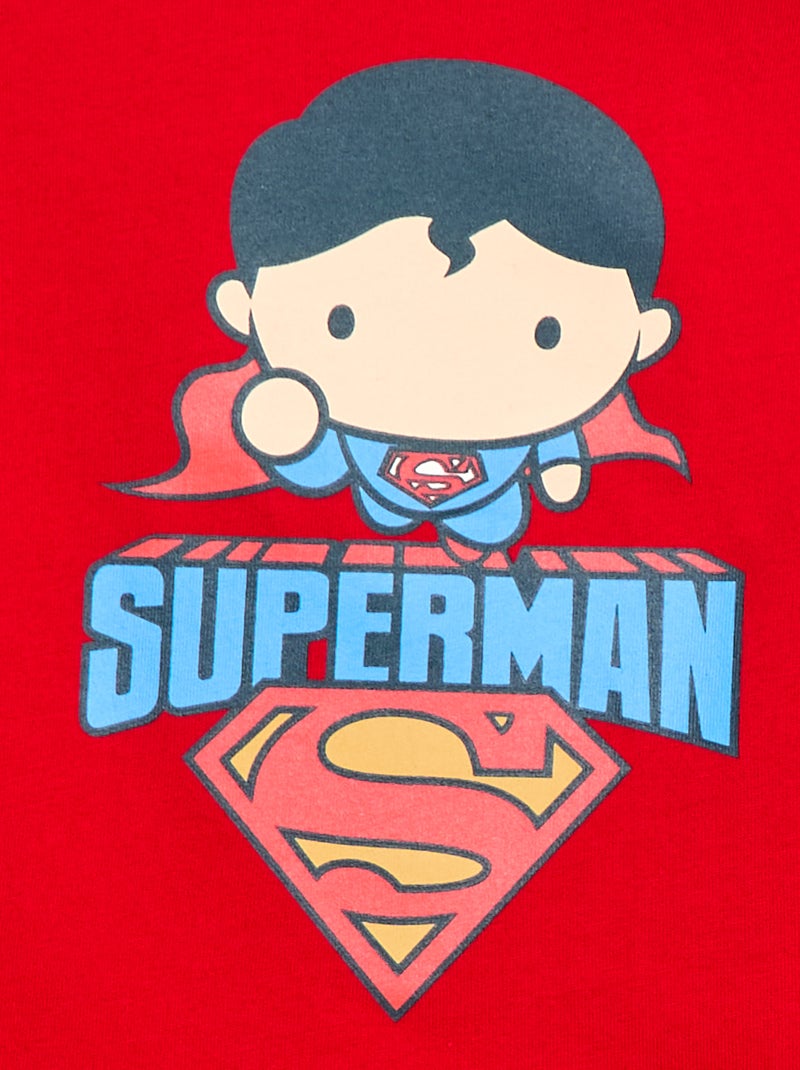 T-shirt 'Superman' 'DC Comics' maniche lunghe Rosso - Kiabi