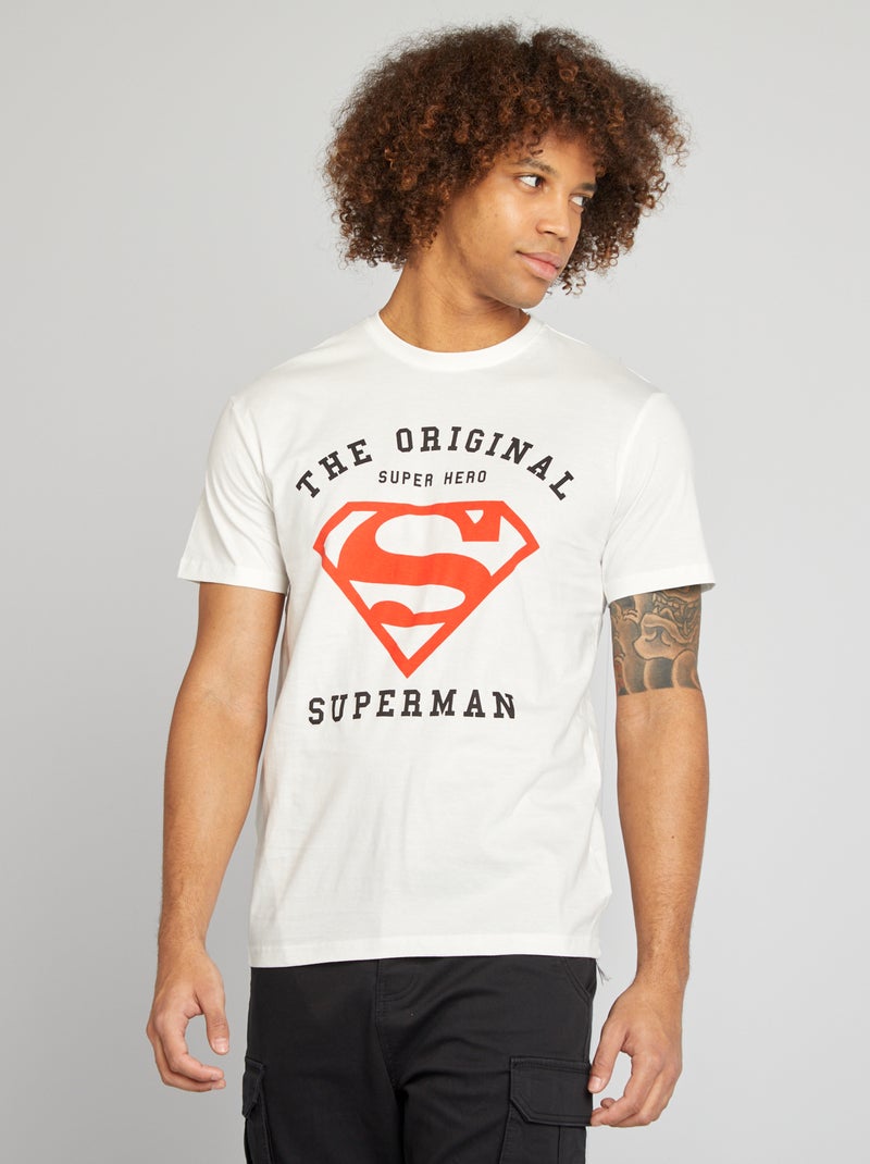 T-shirt 'Superman' 'T-SHIRT 'DC COMICS' - T-shirt 'DC Comics' -' BIANCO - Kiabi