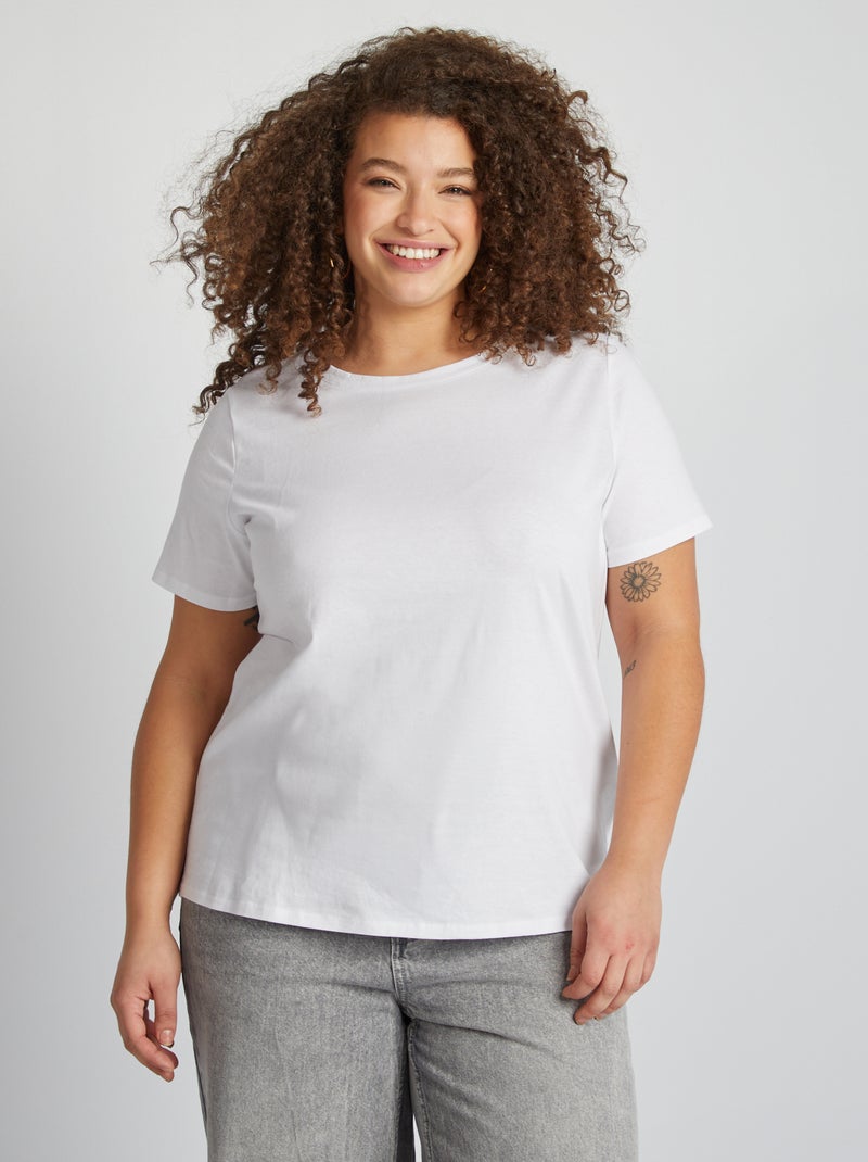 T-shirt t-shirt in jersey a maniche corte - maglia jersey Maniche t-shirt in jersey a maniche corte bianco - Kiabi
