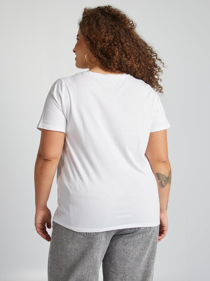 T-shirt t-shirt in jersey a maniche corte - maglia jersey Maniche t-shirt in jersey a maniche corte bianco - Kiabi
