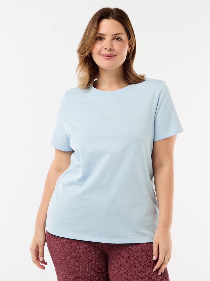 T-shirt t-shirt in jersey a maniche corte - maglia jersey Maniche t-shirt in jersey a maniche corte Blu - Kiabi