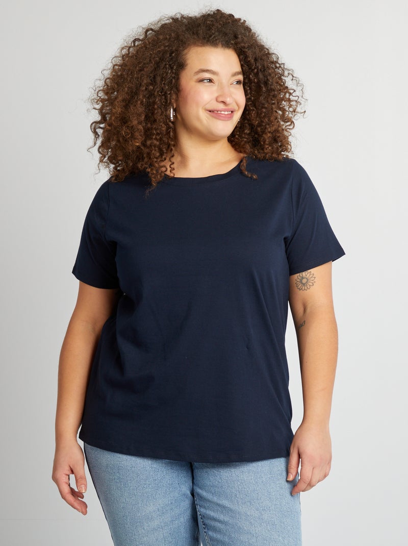 T-shirt t-shirt in jersey a maniche corte - maglia jersey Maniche t-shirt in jersey a maniche corte blu - Kiabi