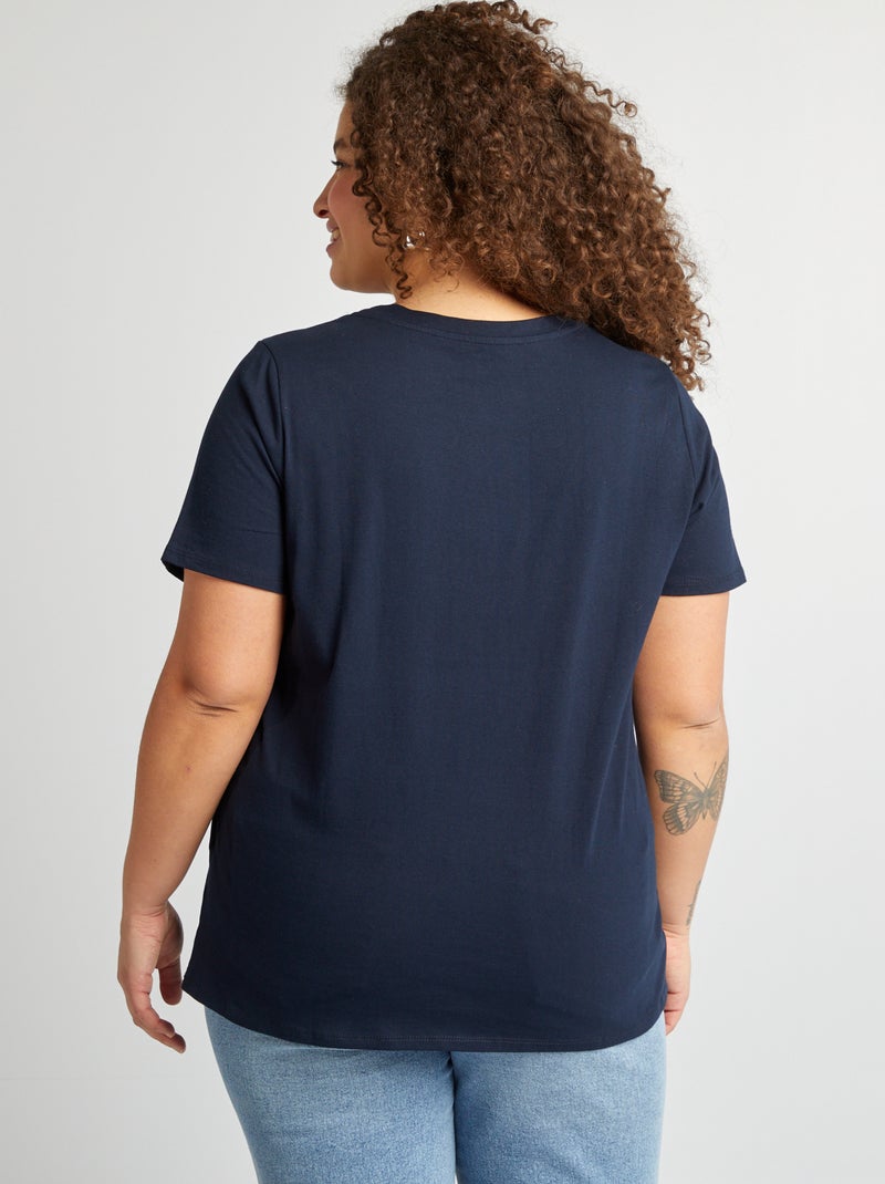T-shirt t-shirt in jersey a maniche corte - maglia jersey Maniche t-shirt in jersey a maniche corte blu - Kiabi