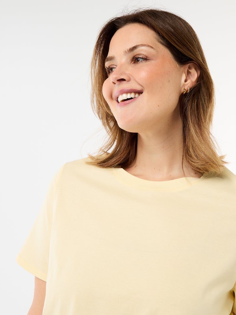 T-shirt t-shirt in jersey a maniche corte - maglia jersey Maniche t-shirt in jersey a maniche corte Giallo - Kiabi