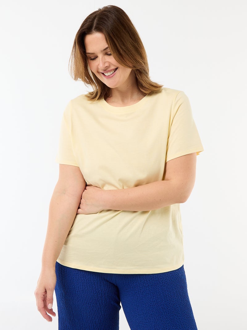 T-shirt t-shirt in jersey a maniche corte - maglia jersey Maniche t-shirt in jersey a maniche corte Giallo - Kiabi