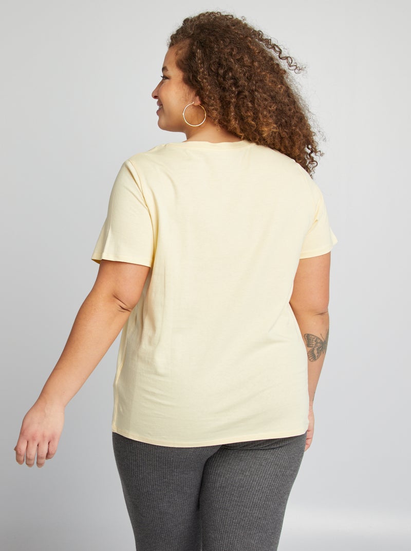 T-shirt t-shirt in jersey a maniche corte - maglia jersey Maniche t-shirt in jersey a maniche corte GIALLO - Kiabi