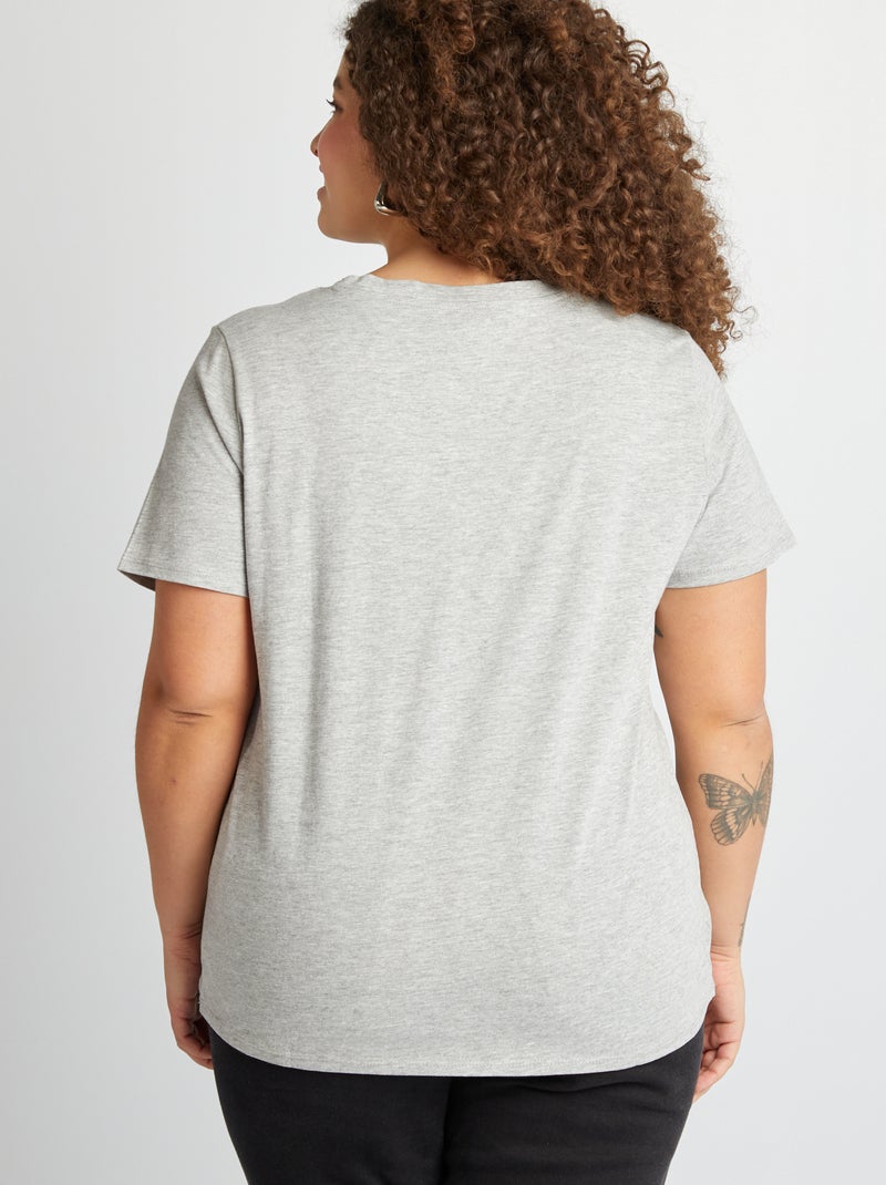T-shirt t-shirt in jersey a maniche corte - maglia jersey Maniche t-shirt in jersey a maniche corte GRIGIO - Kiabi