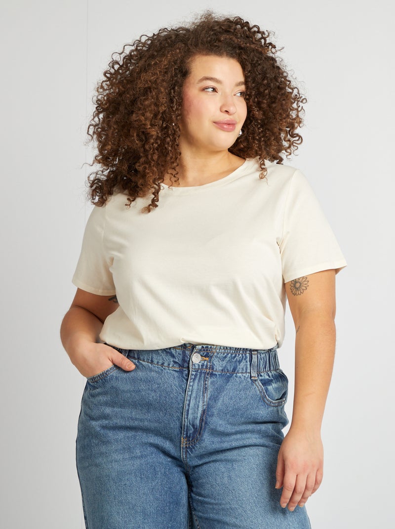 T-shirt t-shirt in jersey a maniche corte - maglia jersey Maniche t-shirt in jersey a maniche corte Nude - Kiabi