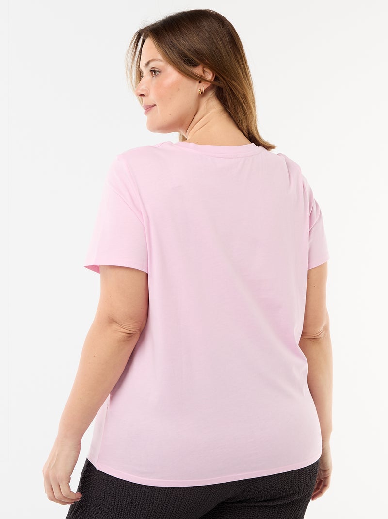 T-shirt t-shirt in jersey a maniche corte - maglia jersey Maniche t-shirt in jersey a maniche corte Rosa - Kiabi