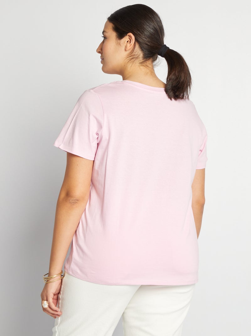 T-shirt t-shirt in jersey a maniche corte - maglia jersey Maniche t-shirt in jersey a maniche corte ROSA - Kiabi