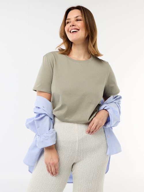 T-shirt t-shirt in jersey a maniche corte - maglia jersey Maniche t-shirt in jersey a maniche corte - Kiabi