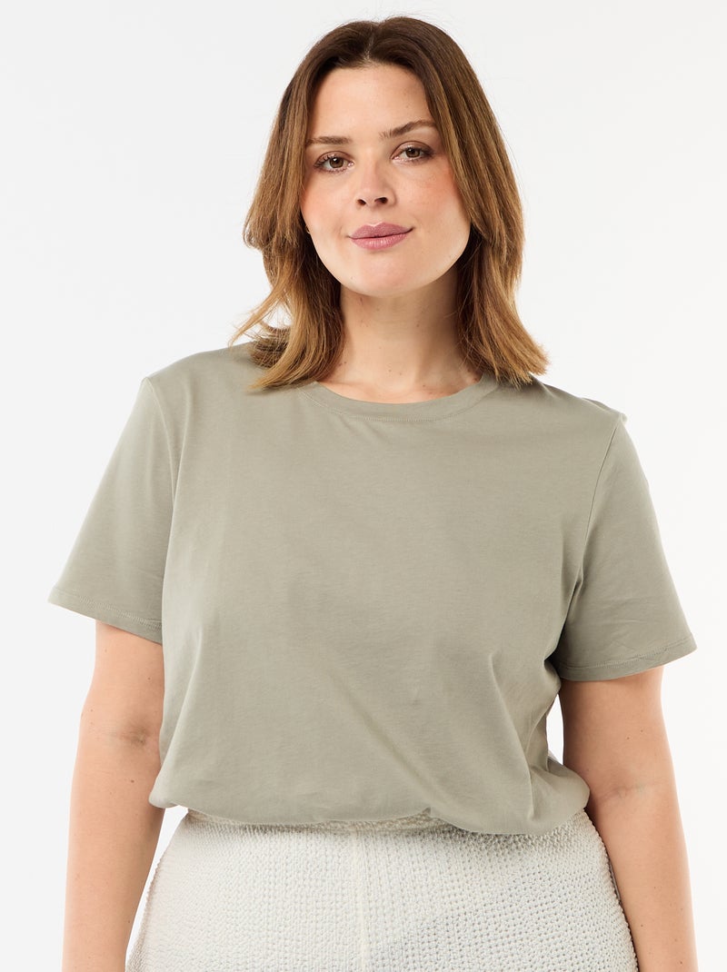 T-shirt t-shirt in jersey a maniche corte - maglia jersey Maniche t-shirt in jersey a maniche corte Verde - Kiabi