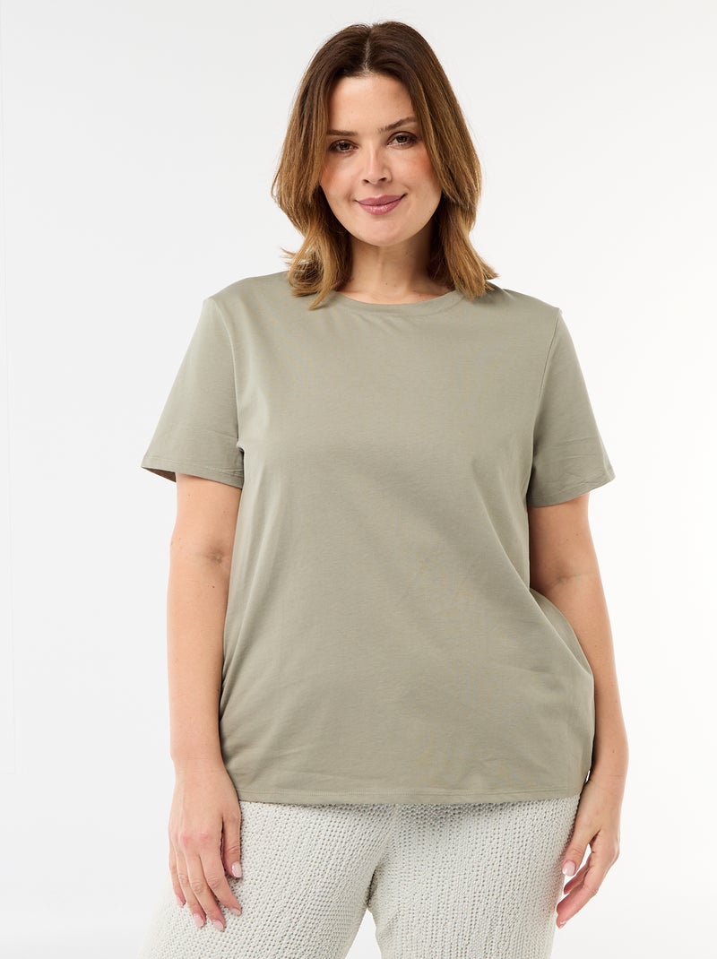 T-shirt t-shirt in jersey a maniche corte - maglia jersey Maniche t-shirt in jersey a maniche corte Verde - Kiabi