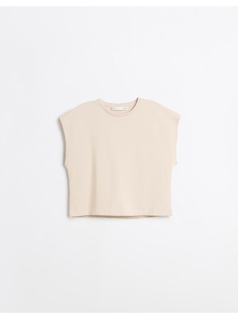 T-shirt tagliata, mo fashion Beige - Kiabi