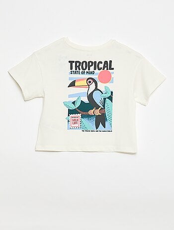 T-shirt taglio ampio con stampa sul retro e sul petto
