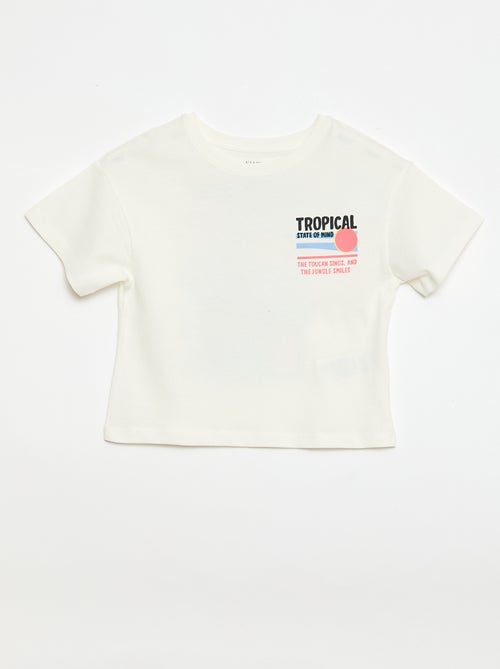 T-shirt taglio ampio con stampa sul retro e sul petto - Kiabi