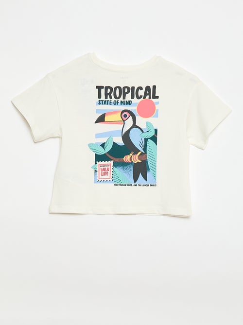 T-shirt taglio ampio con stampa sul retro e sul petto - Kiabi