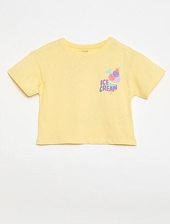 T-shirt taglio ampio con stampa sul retro e sul petto