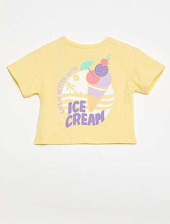 T-shirt taglio ampio con stampa sul retro e sul petto