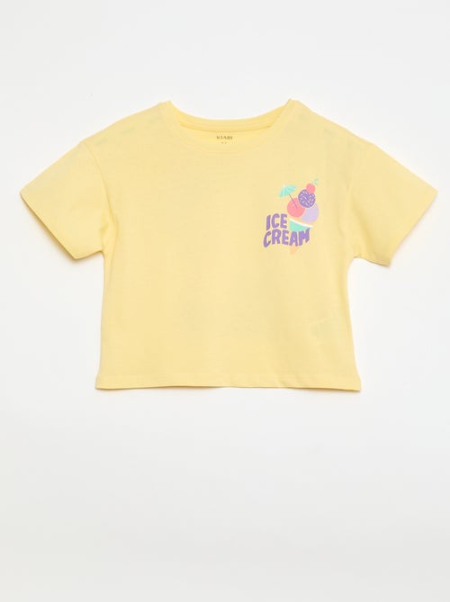 T-shirt taglio ampio con stampa sul retro e sul petto - Kiabi