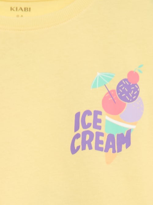T-shirt taglio ampio con stampa sul retro e sul petto - Kiabi