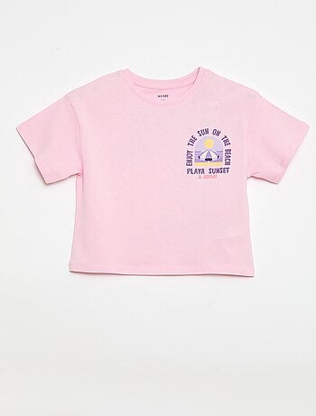 T-shirt taglio ampio con stampa sul retro e sul petto