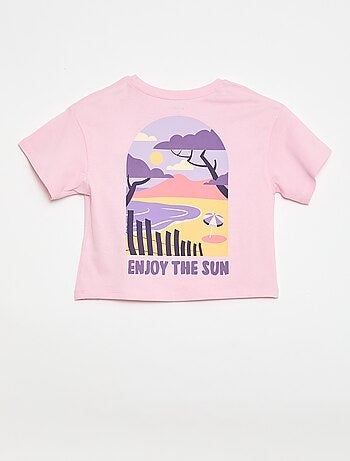 T-shirt taglio ampio con stampa sul retro e sul petto