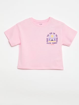 T-shirt taglio ampio con stampa sul retro e sul petto