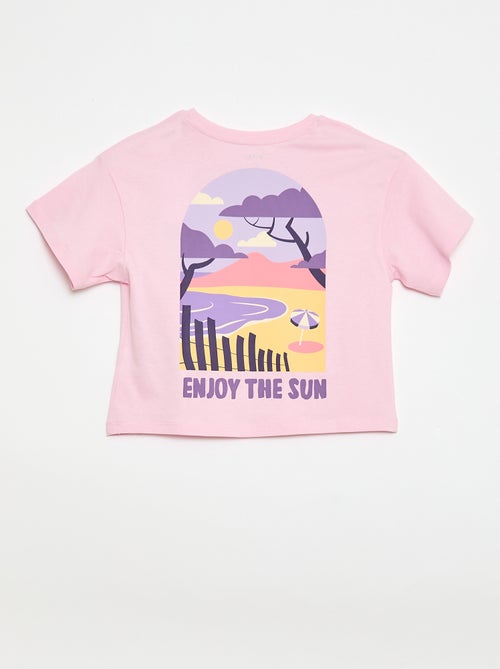 T-shirt taglio ampio con stampa sul retro e sul petto - Kiabi