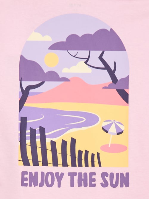 T-shirt taglio ampio con stampa sul retro e sul petto - Kiabi