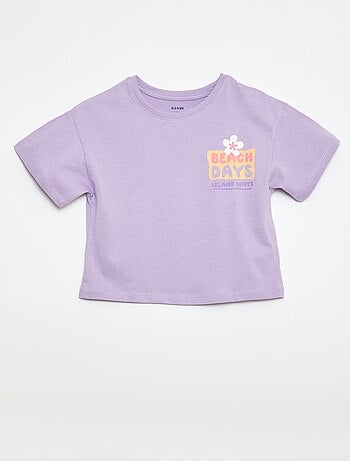 T-shirt taglio ampio con stampa sul retro e sul petto