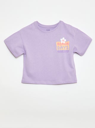 T-shirt taglio ampio con stampa sul retro e sul petto