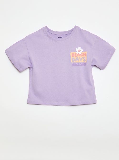 T-shirt taglio ampio con stampa sul retro e sul petto - Kiabi