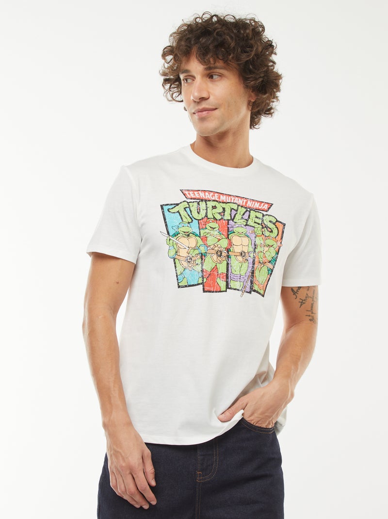 T-shirt 'tartarughe ninja' a maniche corte BIANCO - Kiabi