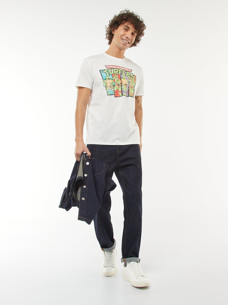 T-shirt 'tartarughe ninja' a maniche corte BIANCO - Kiabi