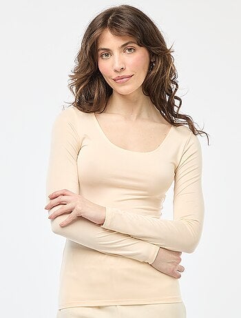 T-shirt termico a maniche lunghe effetto seconda pelle