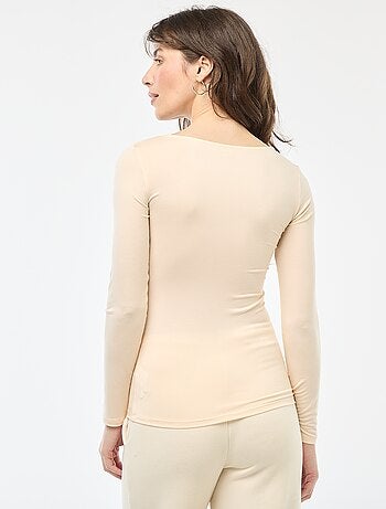 T-shirt termico a maniche lunghe effetto seconda pelle